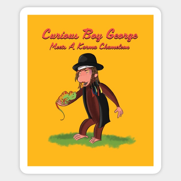 Curious Boy George Meets A Karma Chameleon Sticker by mattlassen